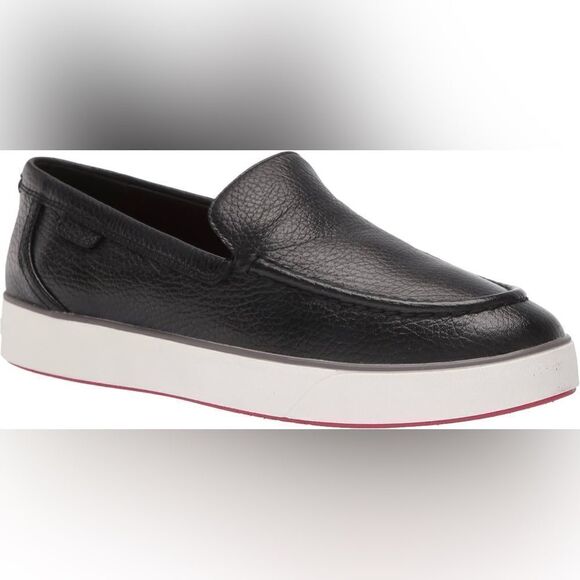 Cole Haan Black and White Leather Loafers - Picture 1 of 11